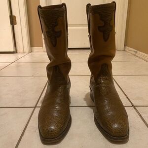 Lucchese cowboy boots, brown, size 9D